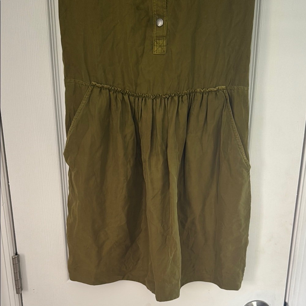 Burberry Green Polo Collar A-Line Mini Dress - Picture 4 of 11